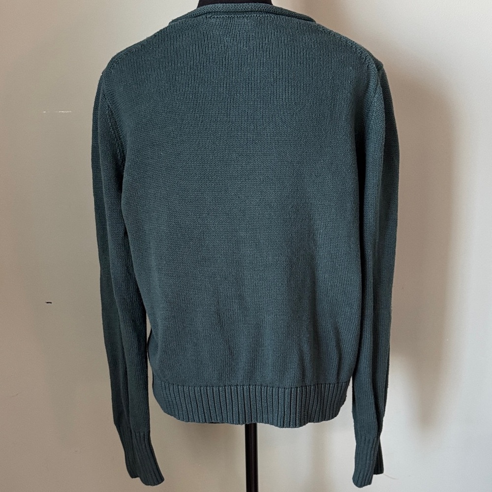 GAP Dusty Teal Crew Roll Neck Cotton Sweater Womens Large - Picture 5 of 5